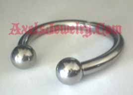 hinged balls cicular barbell bracelet