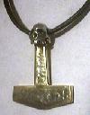 axls silver-and-bronze-thor-skull-hammer-pendant